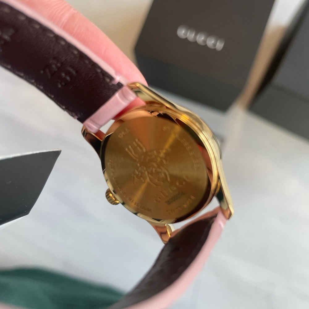 ❌SOLD❌Gucci Swiss G-Timeless Pink Leather Strap Watch - Picture 11 of 12